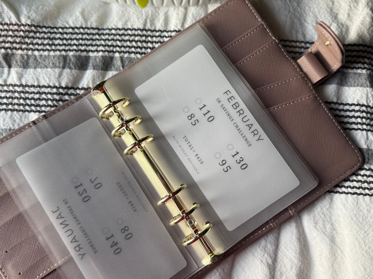 Monthly Savings Challenge – 12 Tracker Set