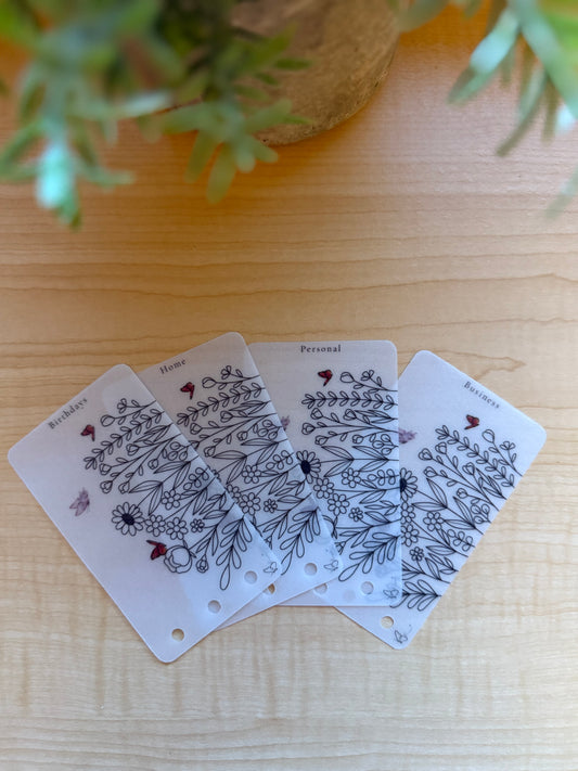 Custom Floral Sideways Bookmark