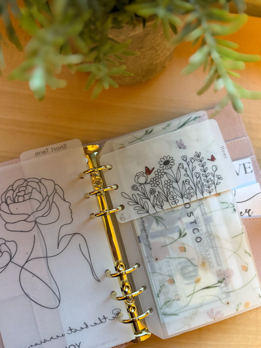 Custom Floral Sideways Bookmark