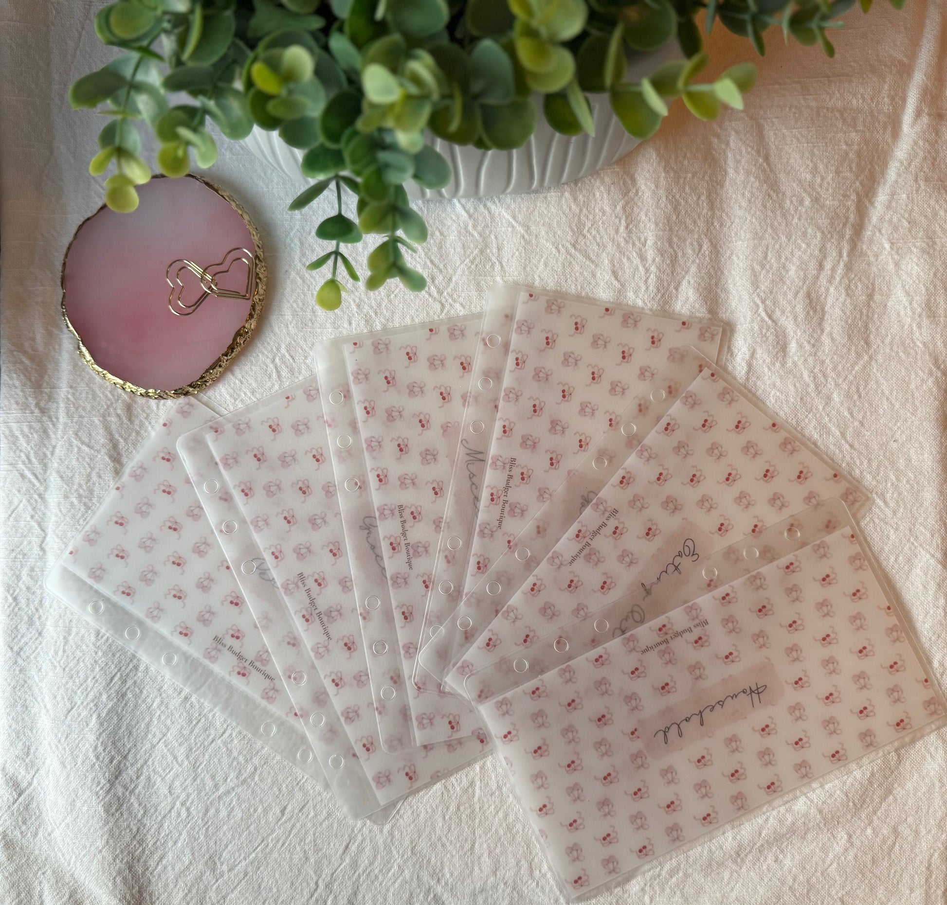 Cherry cash envelopes