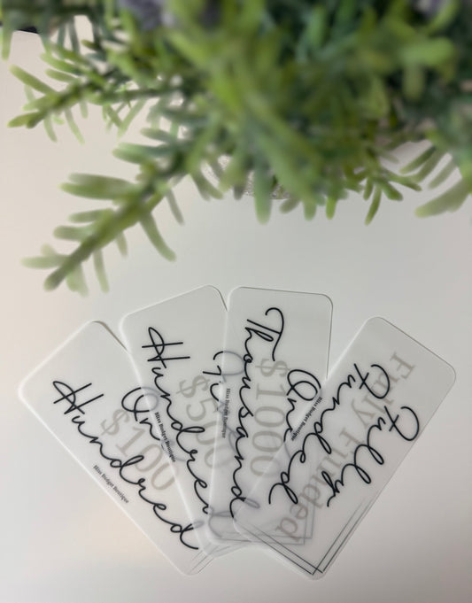 Luna Bloom Cash Envelope Placeholders- Set of 4