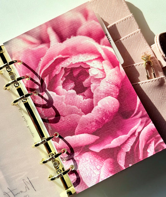 Pink Peony Luxe — A6 Linen Dashboard