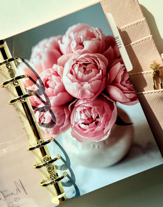 Heirloom Peony Bouquet – A6 Double-Sided Dashboard