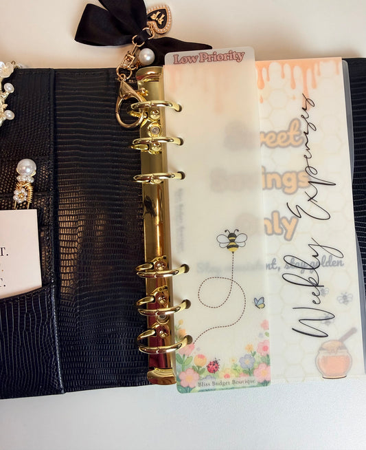 Honey & Blooms Collection | Custom A6 Vellum Bookmark