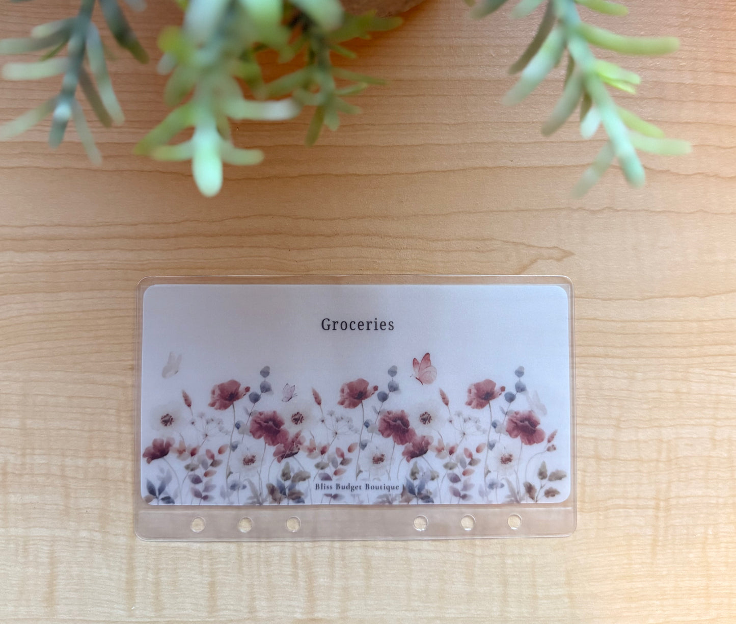 Floral Luxe Custom A6 Matte Cash Envelope