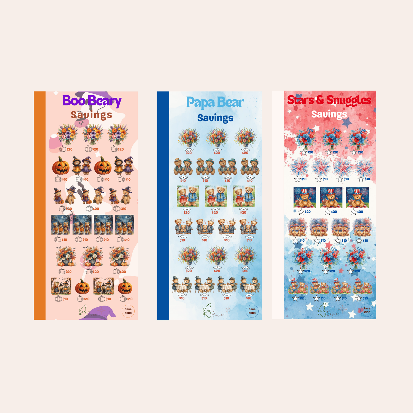 Beary Holidays | A6 Savings Challenges