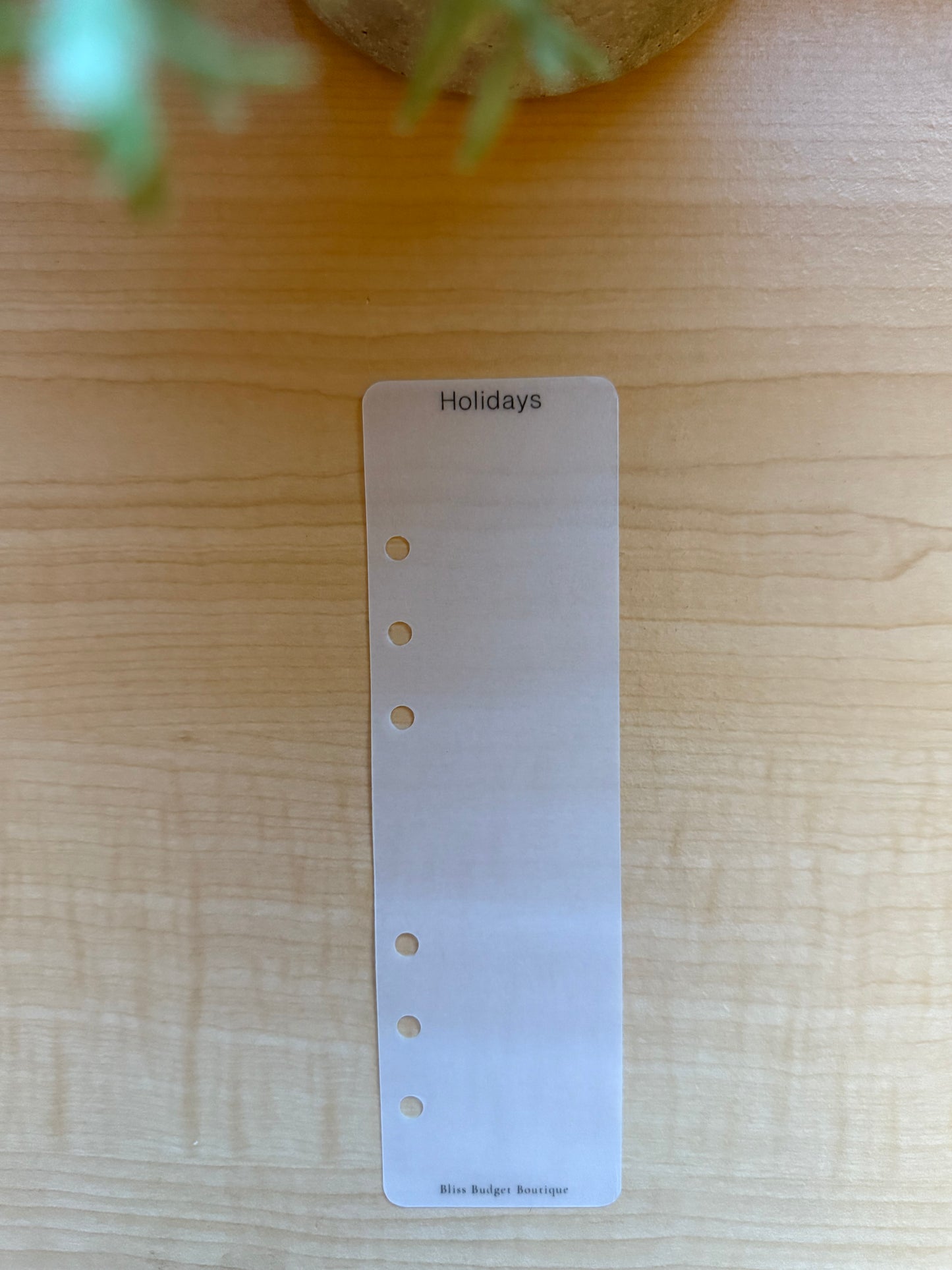Custom Minimalistic Vellum Bookmark