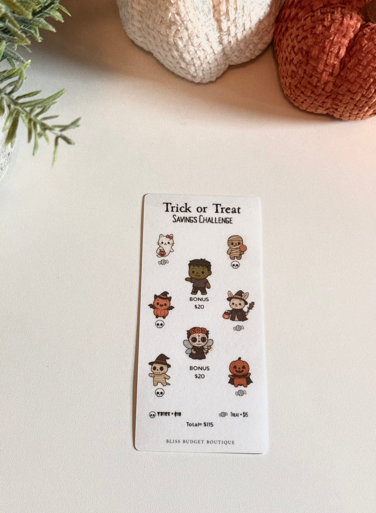 Cute Halloween savings challenge  a6 budget binder