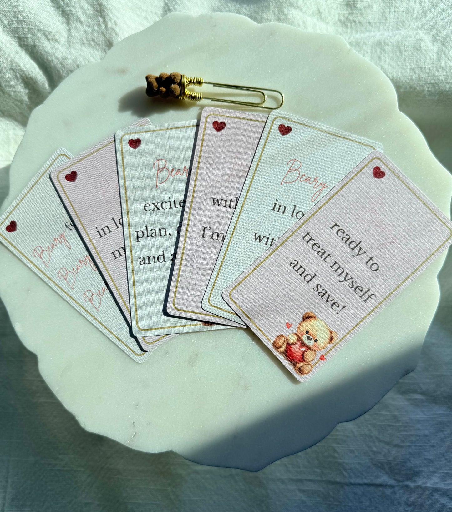 Seasonal Edit - Teddy Love Planner Cards – Set of 6
