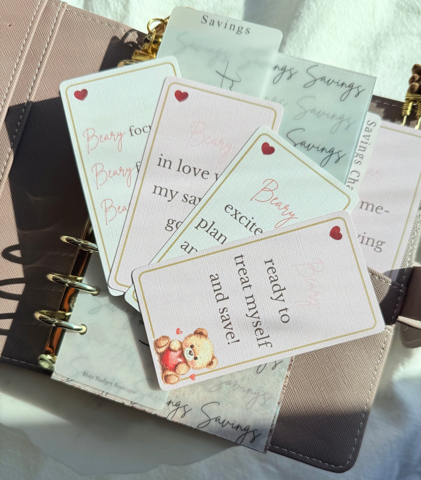 Seasonal Edit - Teddy Love Planner Cards – Set of 6