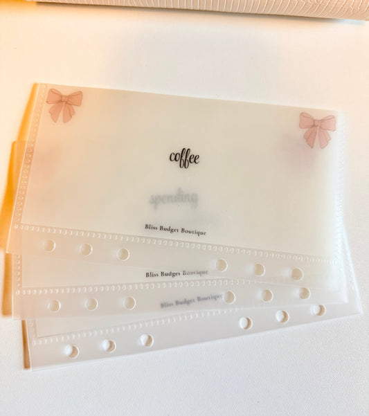Bliss Cash Envelopes | Pink Bows Custom Vellum Cash Envelope