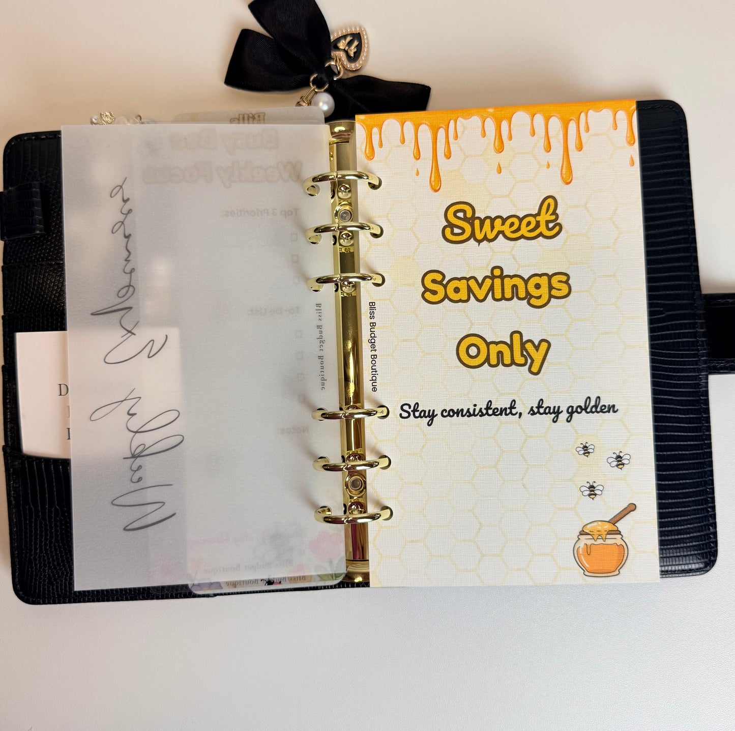 Honey & Blooms Collection | A6 Dashboard | Linen Paper