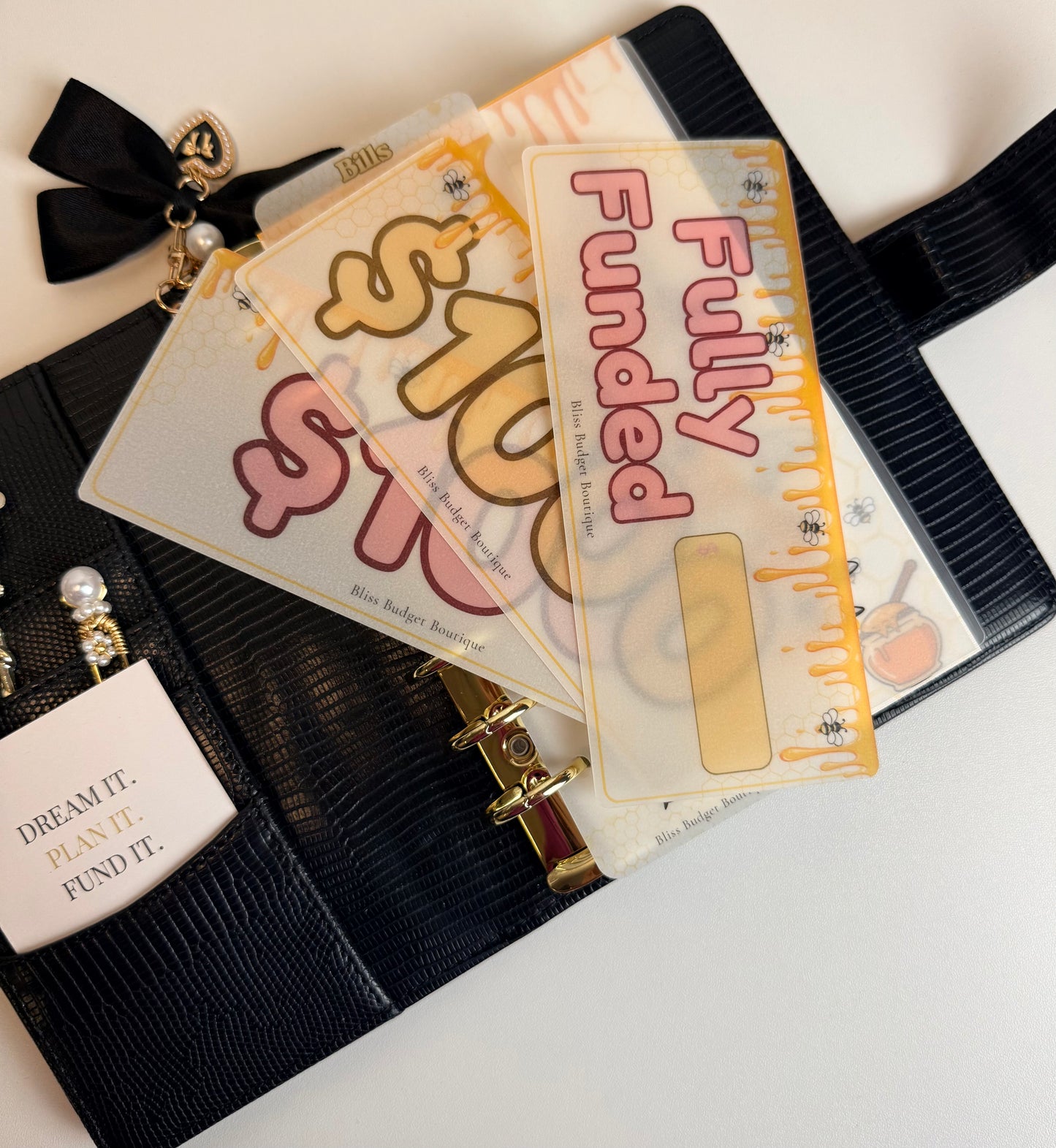 Honey & Blooms Cash Placeholders | A6 Budget Inserts