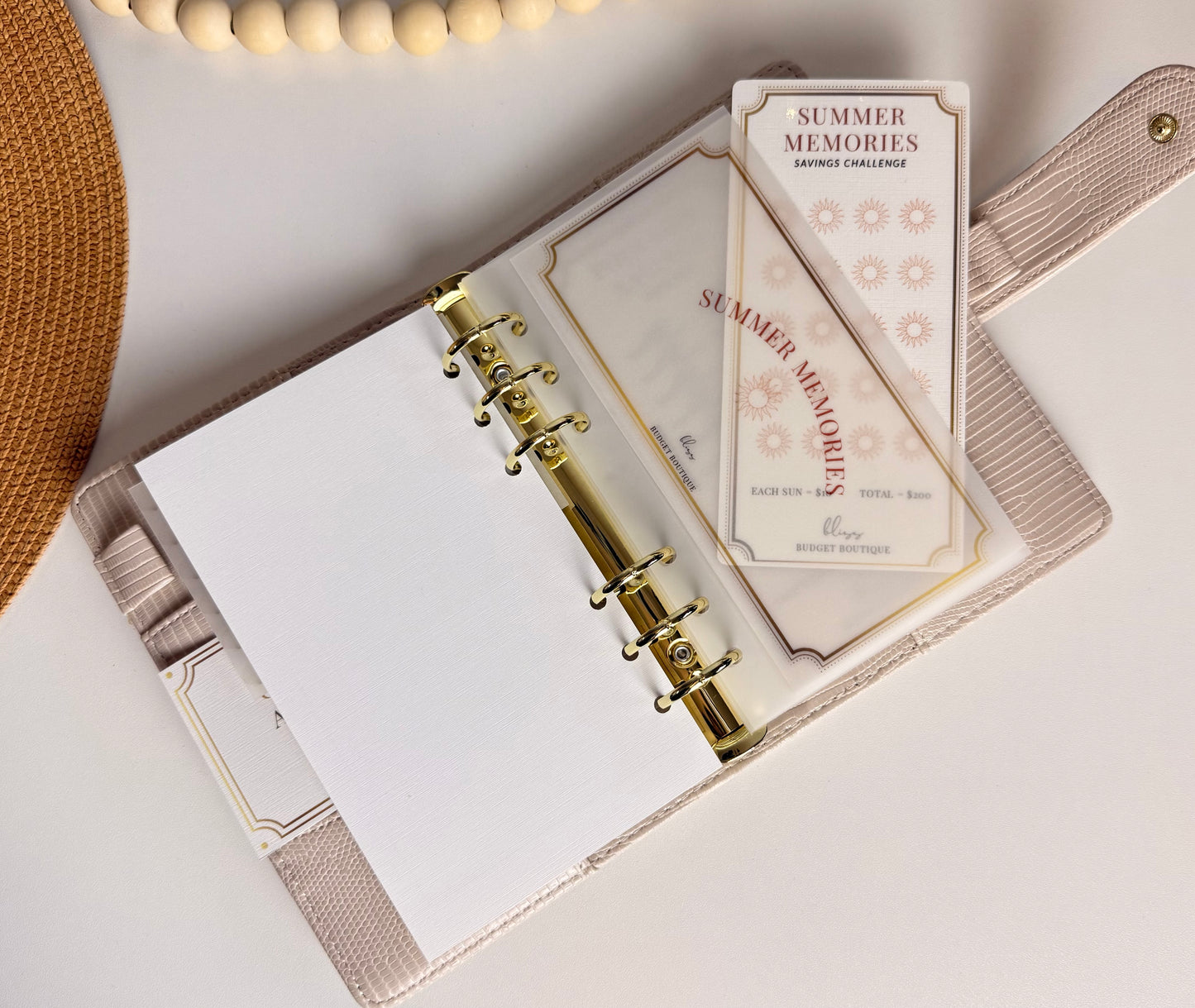 Golden Days Summer Savings Challenge Bundle | A6 Cash Stuffing Budget Binder Collection