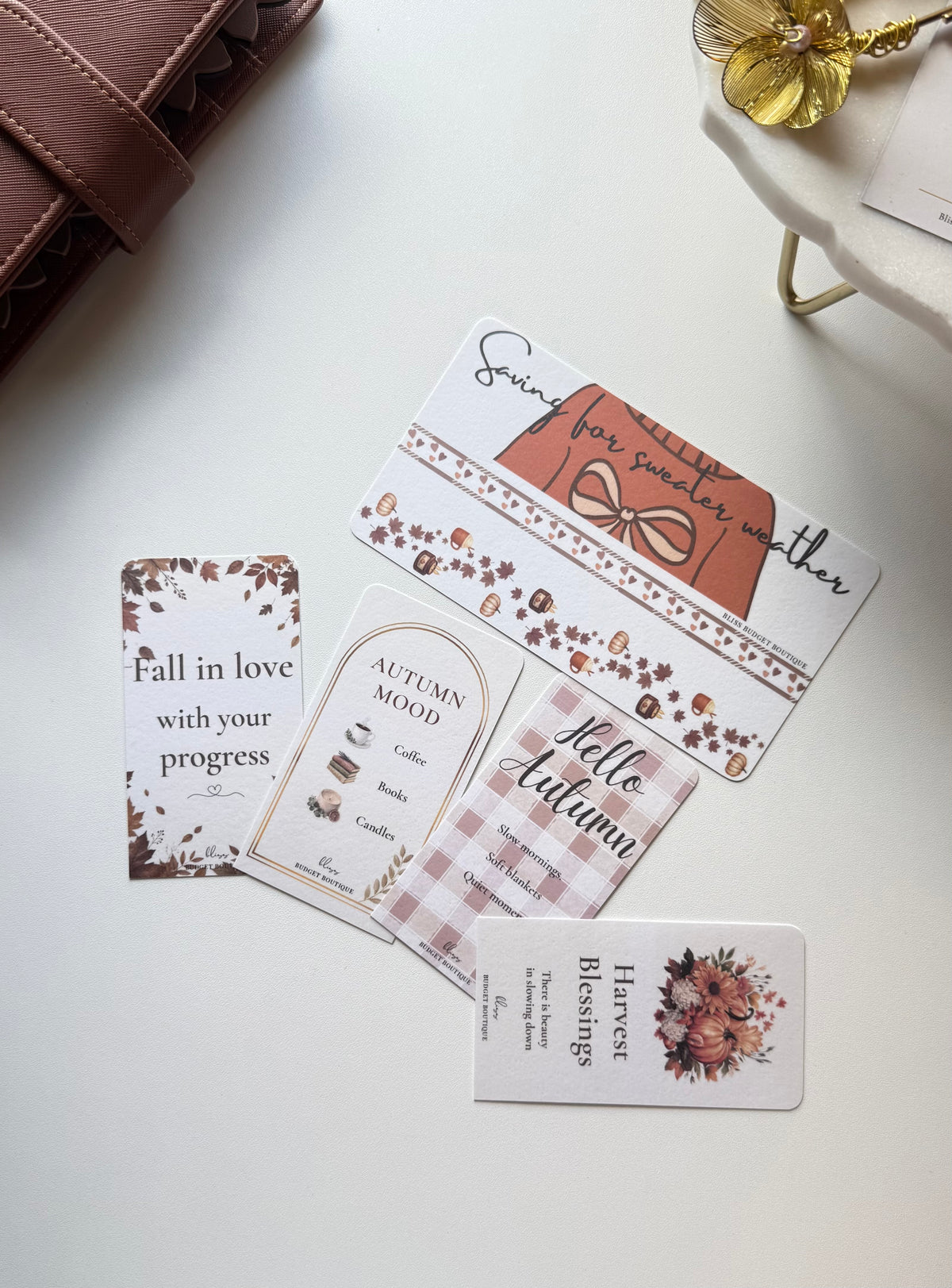 Seasonal Edit Planner Cards A6 Binder - Autumn Cozy Harvest
