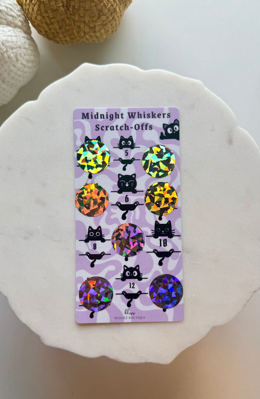 Midnight Whiskers Scratch-Offs Savings Challenge