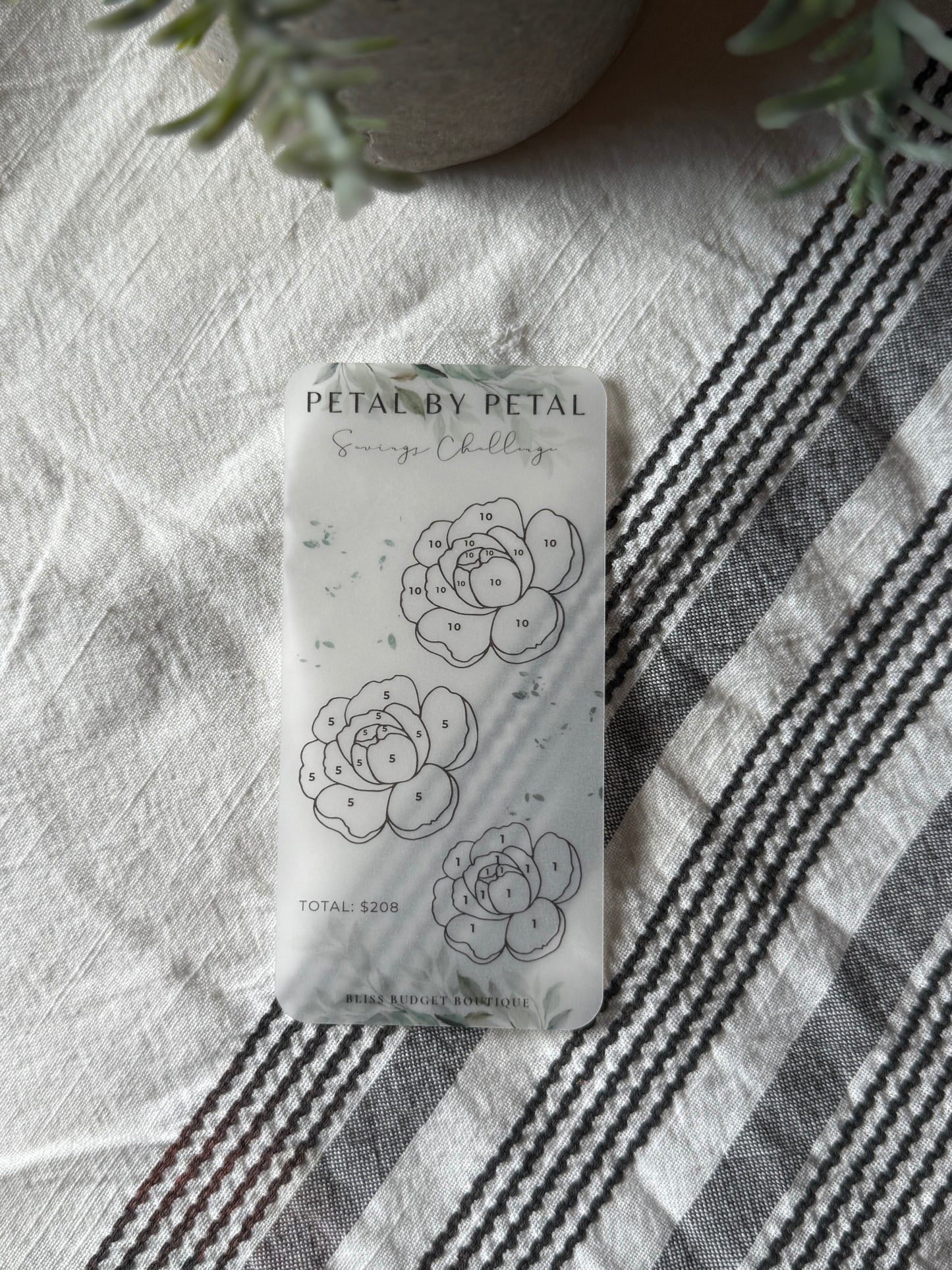 Petal by Petal Savings Challenge